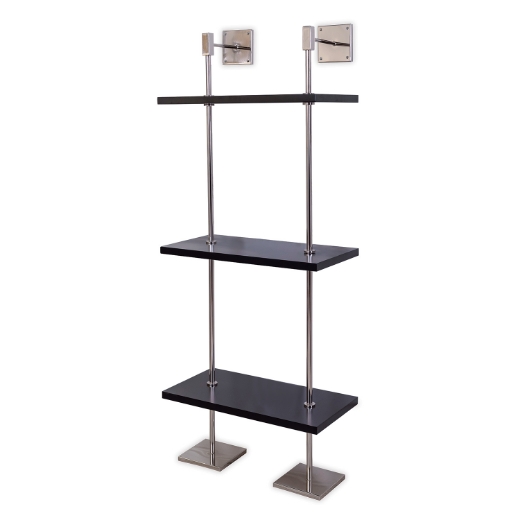 Picture of MARAIS 3-TIER BLACK/NICKEL SHELF 24"W