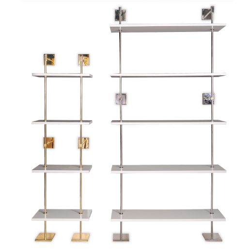 Picture of MARAIS 3-TIER WHITE/GOLD SHELF 24"W